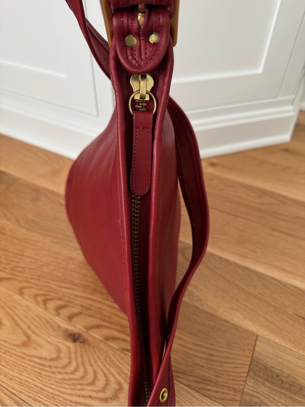 Vintage Coach Helen’s Legacy 9953 Red Leather Duffle Bucket Bag - Picture 11 of 14